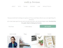 Tablet Screenshot of emilypfreeman.com